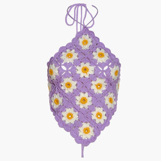 Yếm daisy len móc handmade