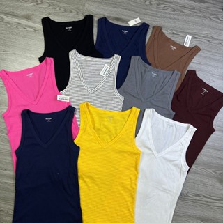 [198k/set.3cái] Áo tanktop ba lỗ cổ V 0ld Na.vy thun cotton mềm mịn màu basic