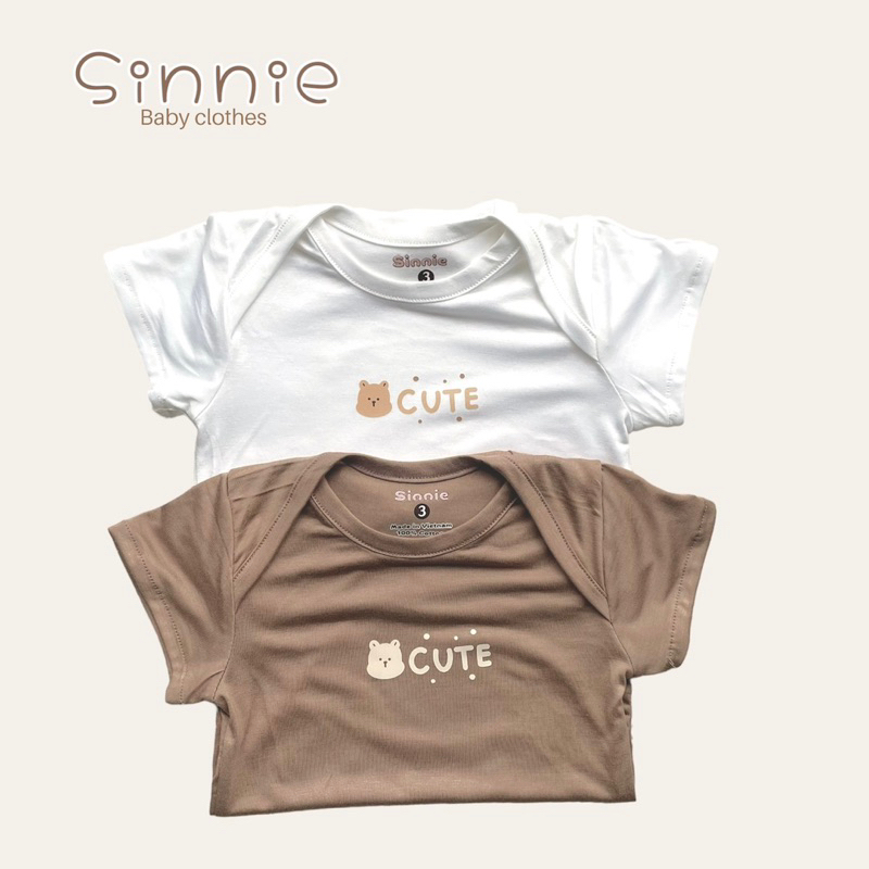 Bodysuit cho bé Sinnie, bodysuit basic màu siêu xinh cho bé