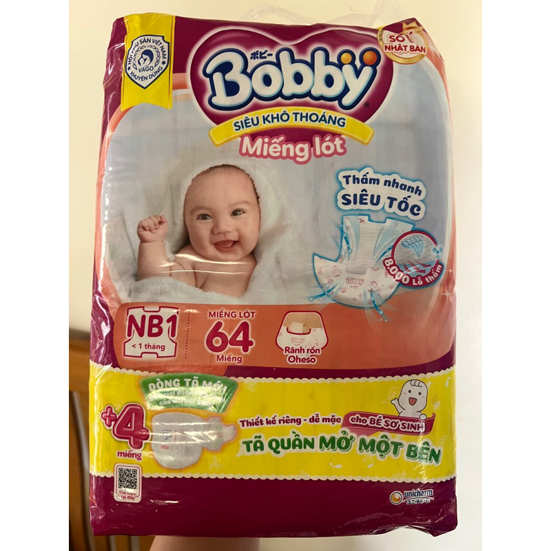 Miếng lót bobby newborn1 64+4