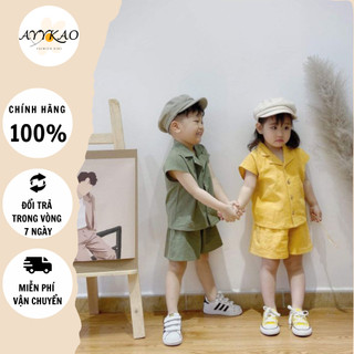 Bộ Đũi Cộc Tay Cho Bé Trai và Bé Gái Phong Cách Hàn Quốc - Ayykao