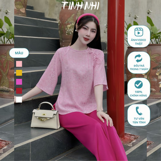 Đồ lam đi chùa chất lụa TINH NHI nhẹ nhàng tiểu thư PP20