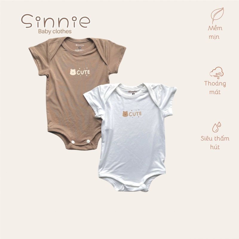 Bodysuit cho bé Sinnie, bodysuit basic màu siêu xinh cho bé