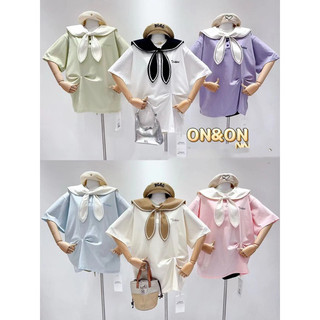 Áo phông oversize cổ thuỷ thủ chất cotton qc