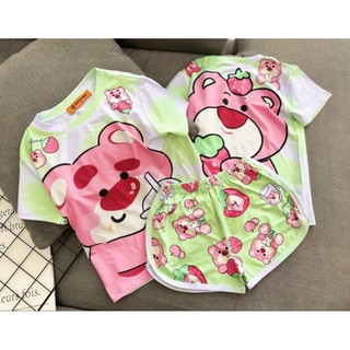 Bộ đùi thun 3d bé gái