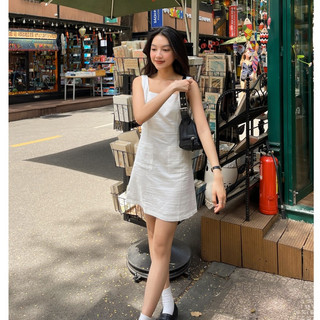 Váy trắng Cami 2 dây mùa Hè