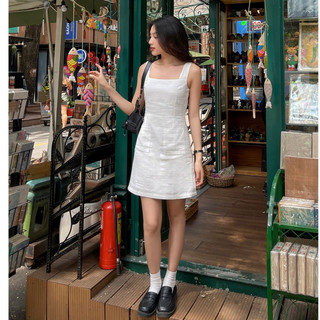 Váy trắng Cami 2 dây mùa Hè