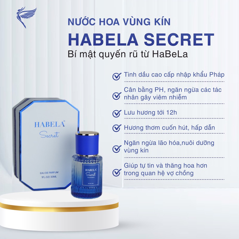Nước hoa vùng kín dạng xịt Habela 30ml - Lưu hương 12h chuẩn Pháp ( phiên bản 2024 )