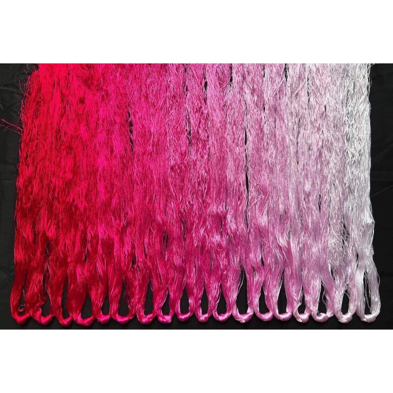 chỉ tơ bóng làng nghề màu hồng sen  180g-144k