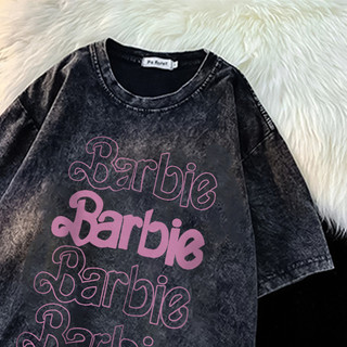 Áo phông NBOT nữ nâu local brand chính hãng áo tee fashion in hinh barbie tiếng anh unisex 100% cotton-Y0839