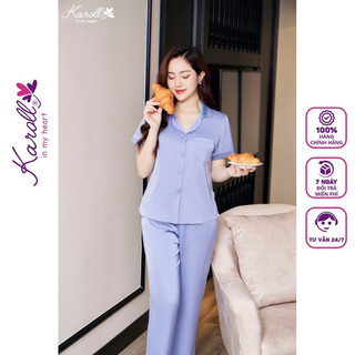 Đồ bộ nữ mặc nhà Jcvcoll - Karoll QD NH22.035 lụa luxury 1 màu