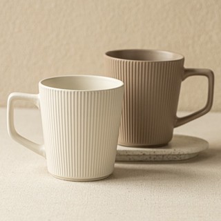 [ Giá thử mẫu ] Cốc gốm sứ vân dọc tráng men cao cấp phong cách vitage