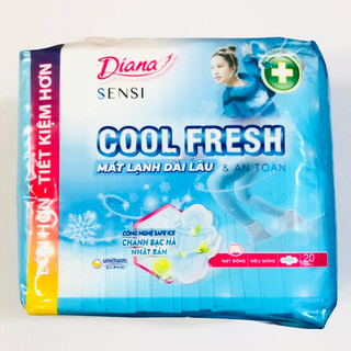 Băng vệ sinh Diana sensi cool fresh siêu mỏng cánh 23cm x 20 miếng