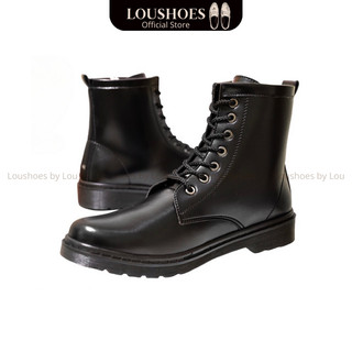 Giày cao cổ nam đốc Martin Combat Boots Zip Black