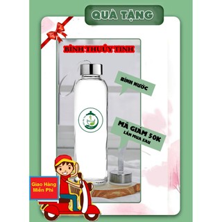 ✅ Bình nước thủy tinh giữ nhiệt Tâm An, quà tặng bình yên ý nghĩa