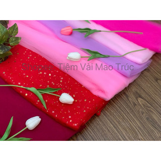Vải voan lưới tutu mềm co giãn nhẹ 2 chiều (Khổ vải 1m6)