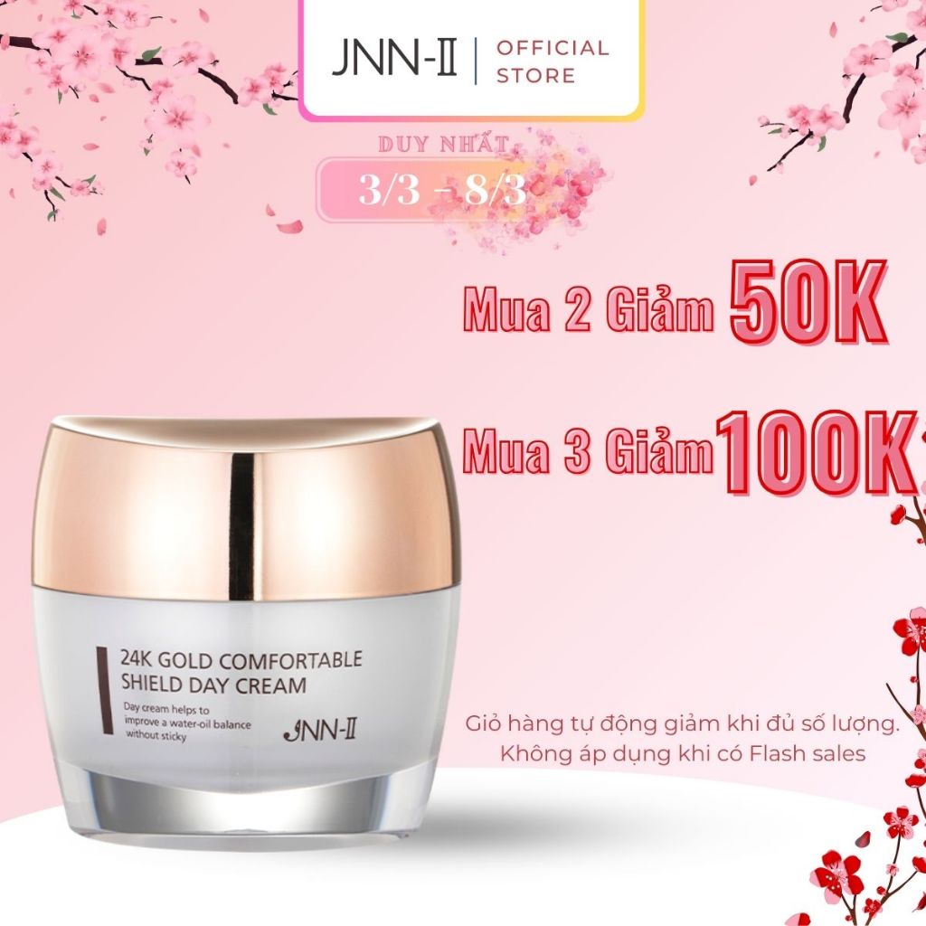 Kem dưỡng da ban ngày JNN-II 24K Shield Day Cream dưỡng ẩm phục hồi da tinh chất 24K ốc sên Hàn Quốc 50G | jnn2.vn