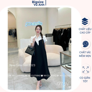 Đầm bầu thiết kế , váy bầu xinh phối sơ mi công sở thanh lịch nhã nhặn cho các Mom