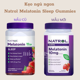  Kẹo dẻo ngủ ngon Natrol Melatonin Sleep 10mg 