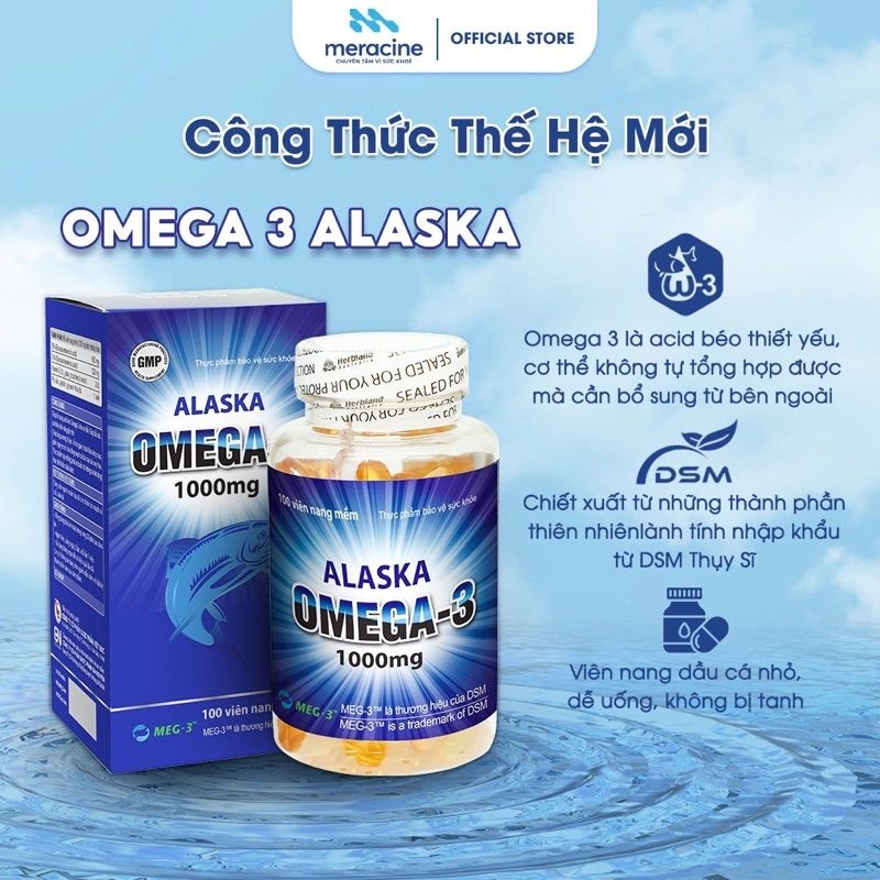 Bổ Mắt ALASKA OMEGA-3 giúp tăng cường trí nhớ, sáng mắt,…