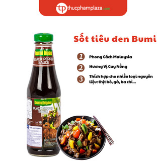 Sốt tiêu đen hiệu Bumi Hijua chai 340g