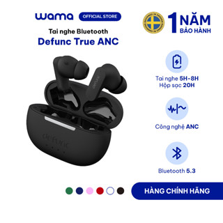 Tai nghe True Wireless Bluetooth Defunc True ANC, thời gian nghe 25h (tính hộp sạc), chống ồn chủ động, sạc nhanh 1,5h