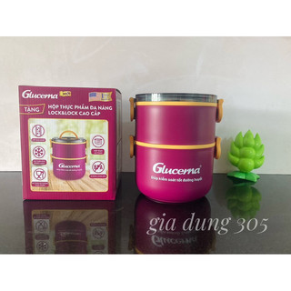 Hộp đựng cơm giữ nhiệt Lock&Lock - Hộp đựng thức ăn 2 tầng hkm Glucerna