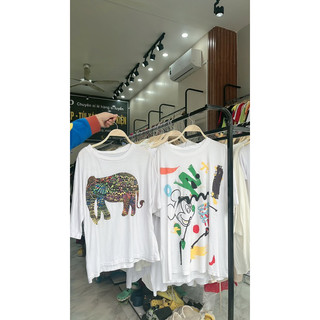 SALE - áo thun trắng unisex (2HANDS TUYỂN )