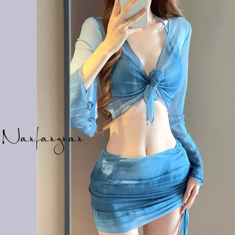 [SẴN] Bikini kèm áo chống nắng The Blue Ocean (set 4 chi tiết) BRABOX BIKI20 | BigBuy360 - bigbuy360.vn