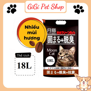 Cát Nhật Đen Moon Cat, Like bao 18 lít vệ sinh cho mèo thấm hút khử mùi siêu vón ít bụi thú cưng giá rẻ - GiGi Pet ĐN