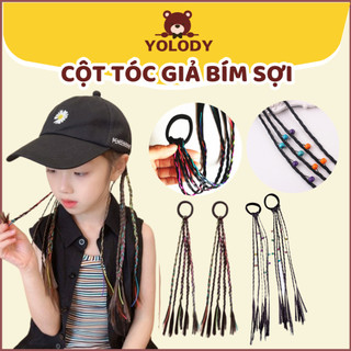 Cột tóc giả thắt bím phối màu cá tính siêu yêu cho bé tóc giả Yolody