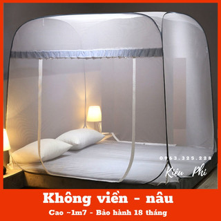 Mùng chụp tự bung đỉnh vuông cao cấp - màn chụp người lớn1m2x2m, 1m6x2m, 1m8x2m, 2m2x2m tiện lợi