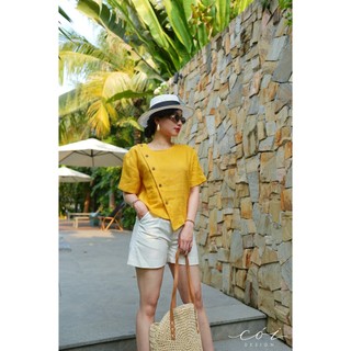 Áo Linen Hàng Nút Dừa Cói Design