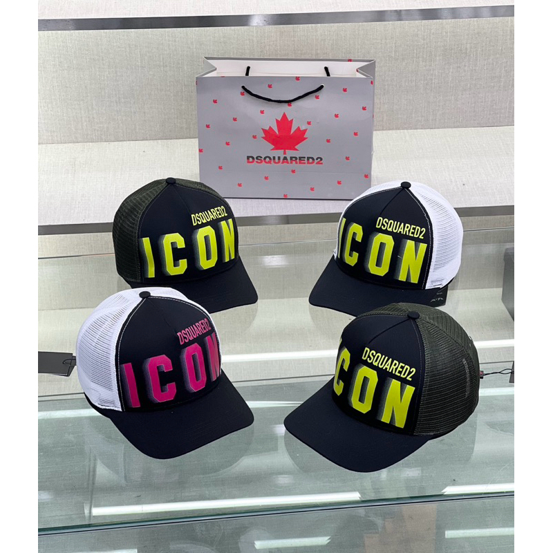 Mũ D2 chữ ICON nhoè kèm túi hãng đỉnh cao - Mũ DsQ2 icon siêu nét kèm shopping bag