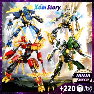 Đồ chơi lắp ráp, mô hình ninja robot nguyên tố hộp size to MG366 +220 chi tiết/bộ