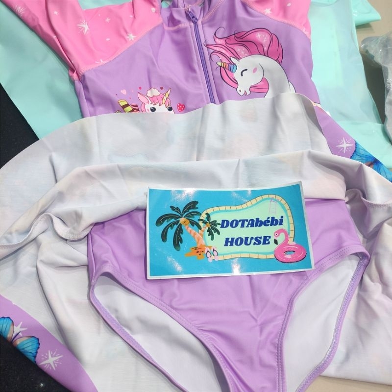 Nhiều mẫu Đồ bơi 2 chi tiết tay dài quần dài kiểu chân váy cho bé gái size đại mã SW0760 - DOTAbébi HOUSE