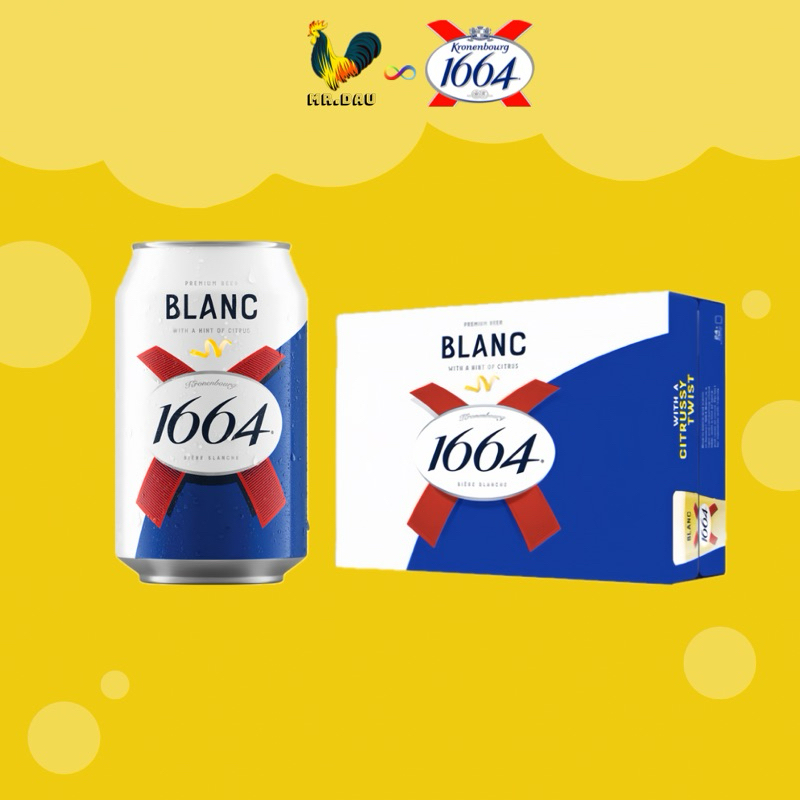 Bia Blanc 1664 thùng 24 lon x 330ml [ Hoả Tốc ]