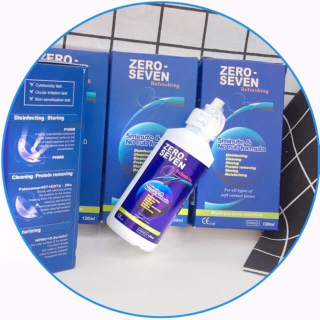 Nước ngâm 7-0 Zero Seven dành cho contact lens 160ml