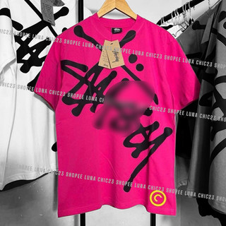 Áo Thun Stu-ssy Basic Big Logo Nam Nữ  - Chất Liệu 100% Cotton Co Giãn 2 Chiều - Full Tem Tag Túi Zip