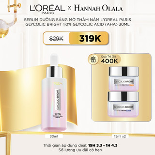 Bộ Serum & Kem ngày & Kem đêm sáng da tức thì Glycolic Bright L'Oreal Paris