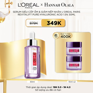 Bộ Serum và 2 kem dưỡng siêu cấp ẩm và giảm nếp nhăn Revitalift HA 1.5% L'Oreal Paris