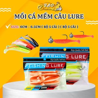 Mồi câu lure, mồi mềm câu lure, set 20 cái, 6cm / 1.3g