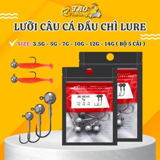Lưỡi jig e, lưỡi chì câu lure 3.5g - 5g -7g -10g -14g