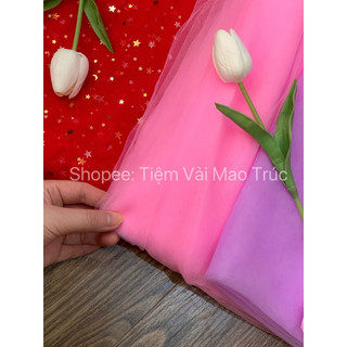Vải voan lưới tutu mềm co giãn nhẹ 2 chiều (Khổ vải 1m6)