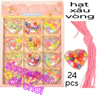 Khay 24 hộp hạt xâu vòng loại đẹp