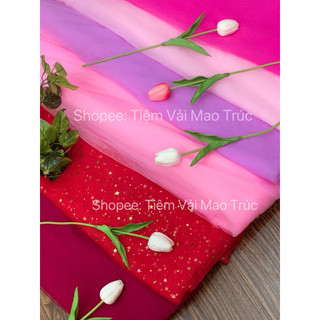 Vải voan lưới tutu mềm co giãn nhẹ 2 chiều
