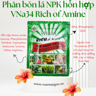 Phân bón lá hỗn hợp NPK VNa34 Rich of Amine (gói 25g) (Vườn Sài Gòn - Vuon Sai Gon)
