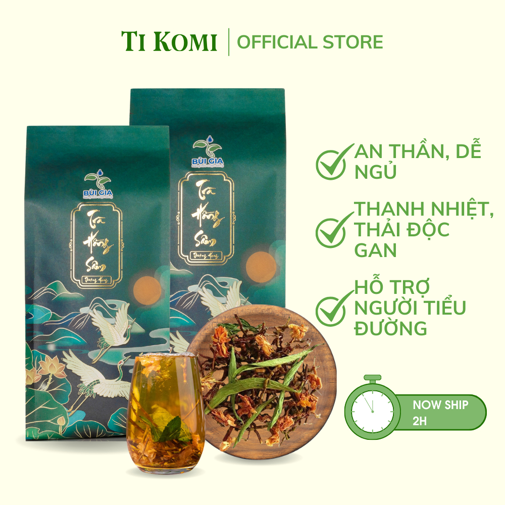 Trà Hồng Sâm Thượng Hạng - Trà Thảo Mộc Thanh Nhiệt Mát Gan An Thần Dễ Ngủ Hỗ Trợ Đau Dạ Dày TIKOMI