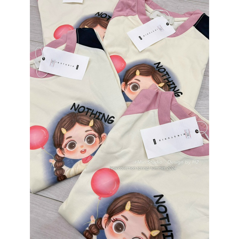 Set Cotton Hồng Cô Gái Woody Bùi Lan Anh Hot Hit