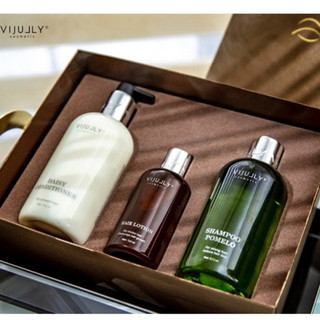 [VIJULLY CHÍNH HÃNG] BỘ CHĂM SÓC TÓC CAO CẤP VIJULLY DẦU GỘI BƯỞI, DẦU XẢ DỪA HOA CÚC, XỊT BƯỞI CHÍNH HÃNG